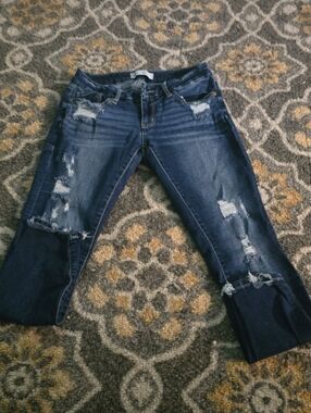 BKE Dark Blue Distressed Women's Jeans